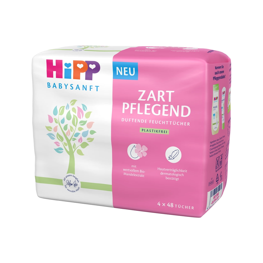 HiPP BabySanft Wet Wipes Gently Nourishing (5x48 pieces) - Organic Shop USA
