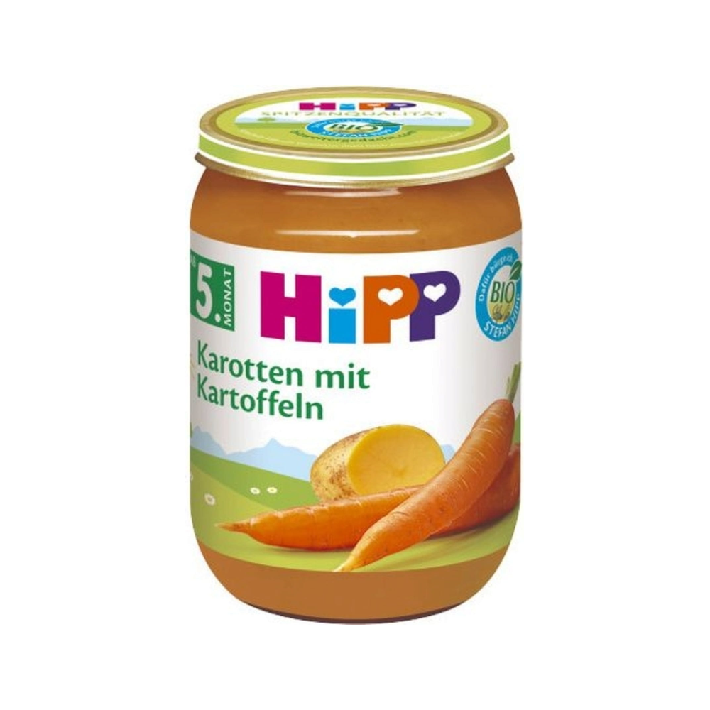 HiPP Carrots with Potatoes and Organic Beef Puree 190 g - Organic Shop USA