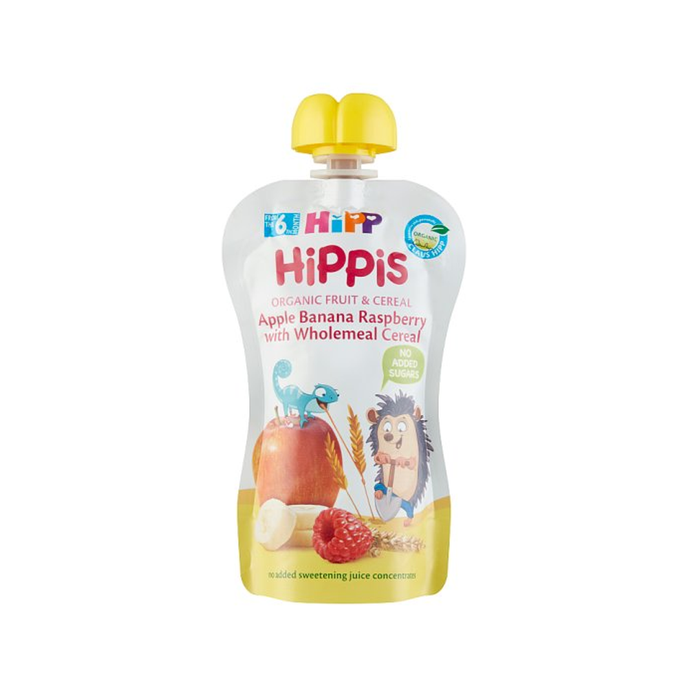 HiPP Hippis Apple Banana Raspberry with Wholemeal 100 g - Organic Shop USA