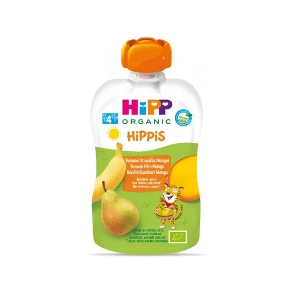 HiPP Hippis Banana Pear Mango Puree 100 g - Organic Shop USA