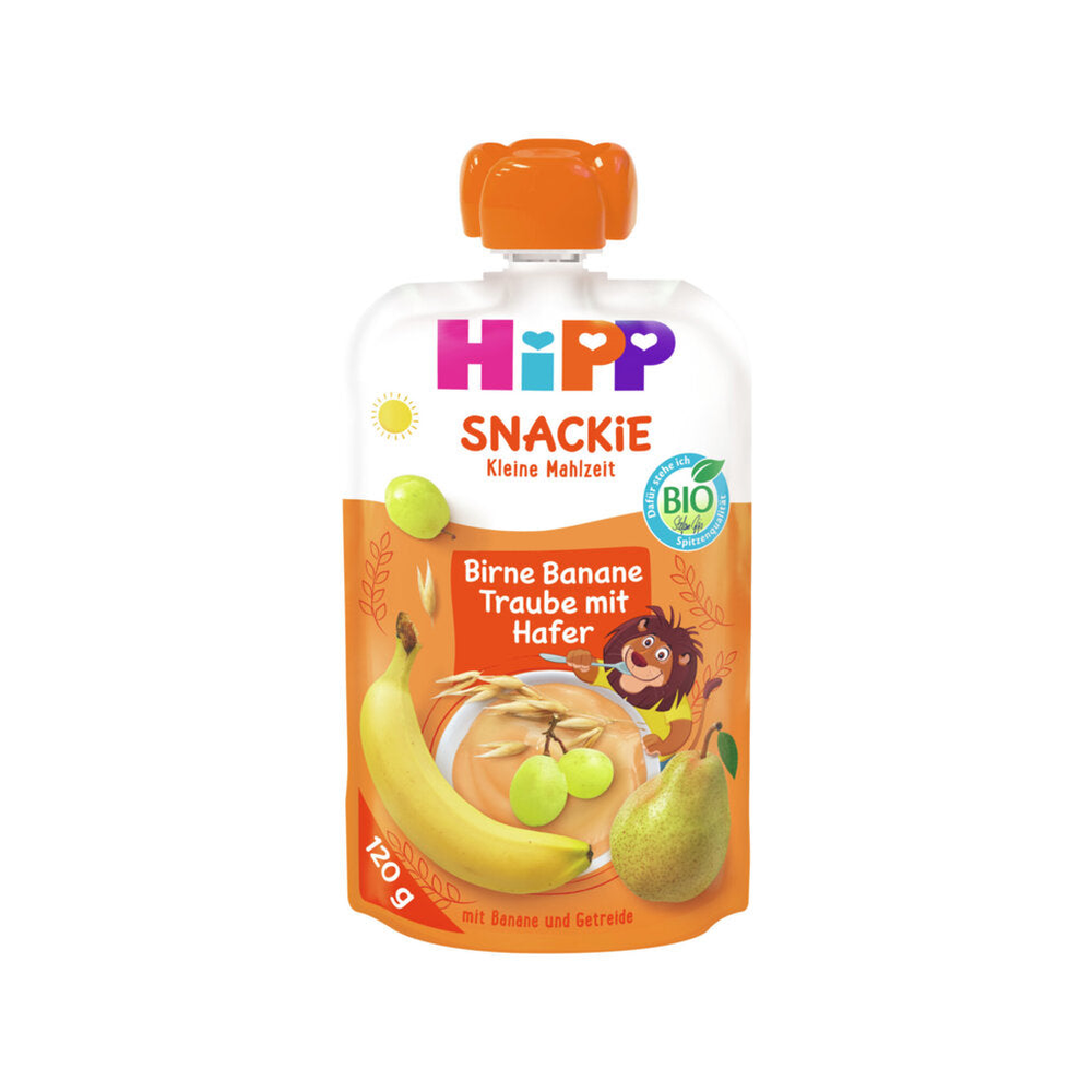 HiPP Hippis Sport Pear Banana Grape with Oat 120 g - Organic Shop USA