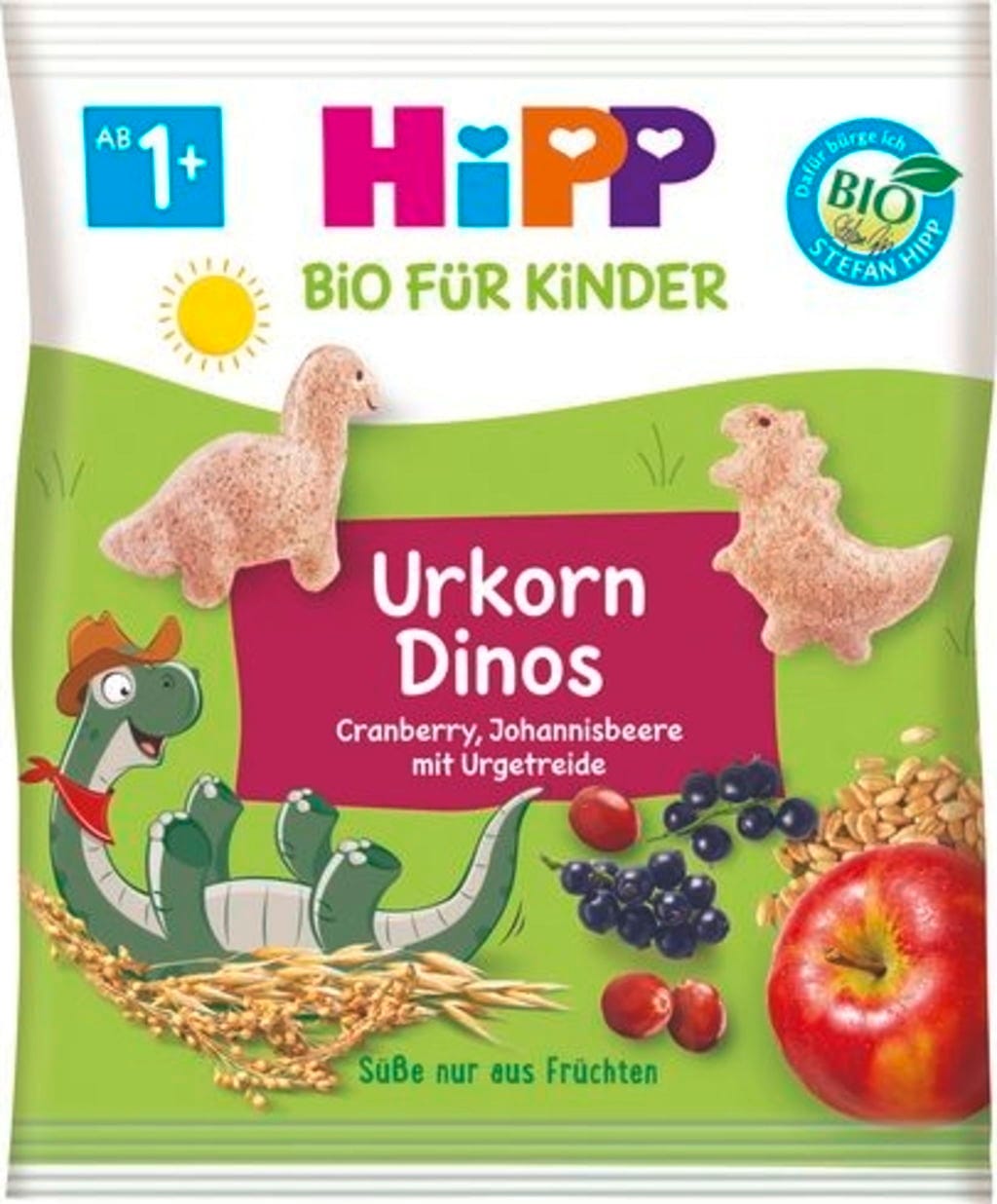 HiPP Grain Dinosaurs with Fruit & Berries 30 g