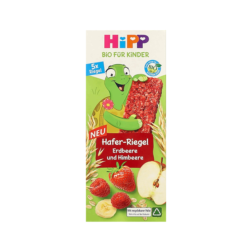 HiPP Organic Strawberry Raspberry Oat Bar (5x20 g) 100 g - Organic Shop USA