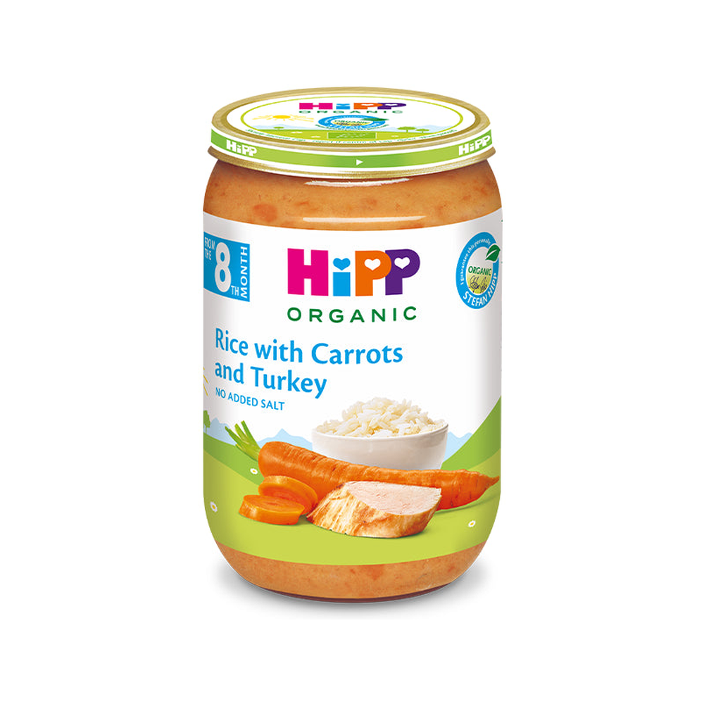 HiPP Rice with Carrots and Organic Turkey 220 g - Organic Shop USA