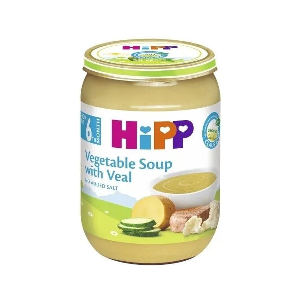 HiPP Vegetable Soup with Veal 190 g - Organic Shop USA