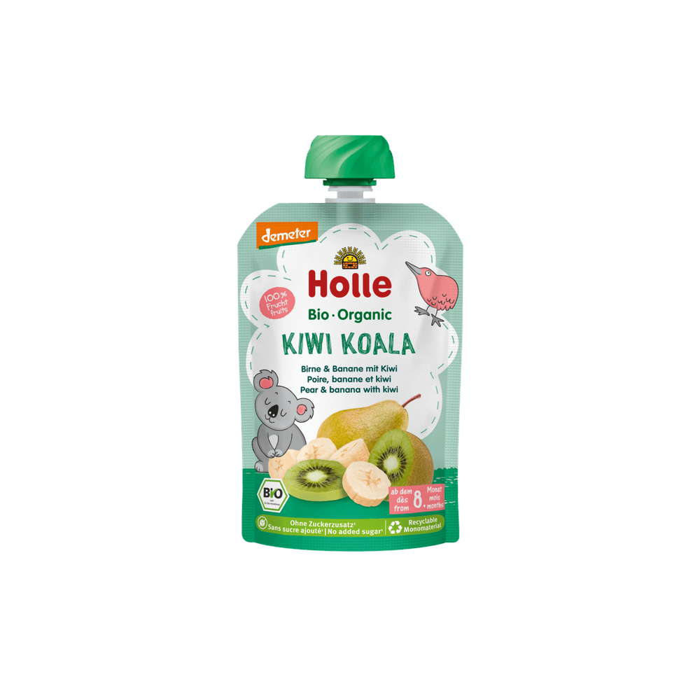 Holle Kiwi Koala – Pouch Pear & Banana With Kiwi 100 g - Organic Shop USA