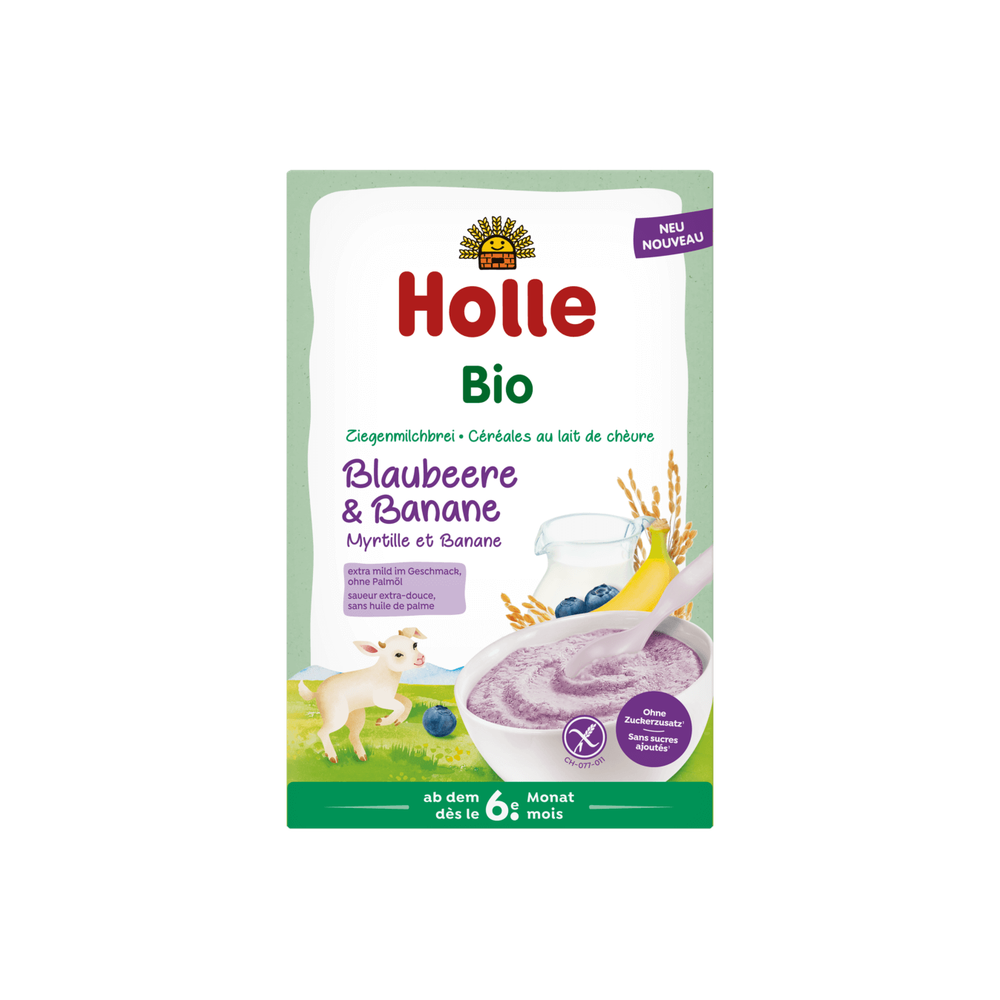 Holle Organic Goat Milk Cereal with Blueberry and Banana 200 g - Organic Shop USA
