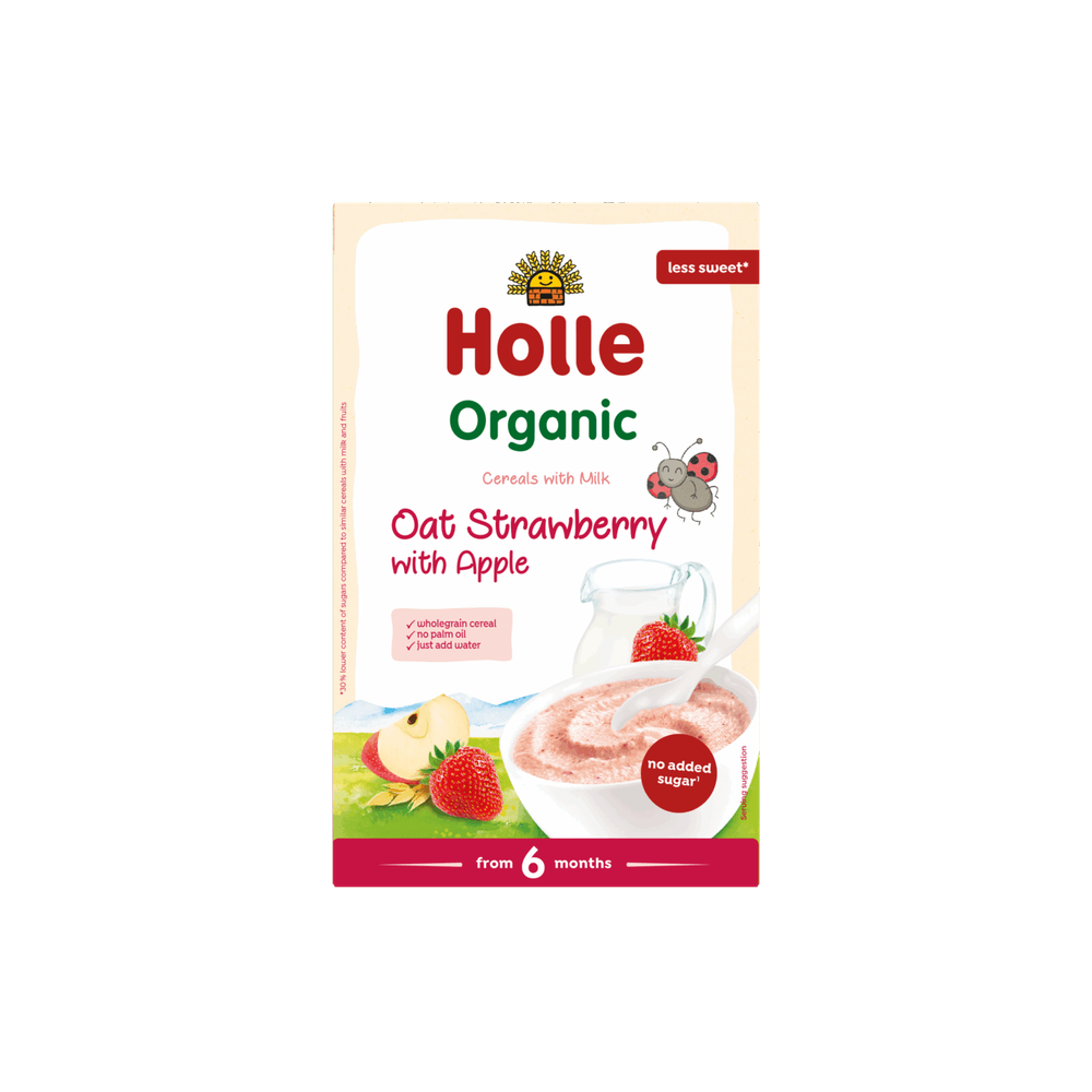 Holle Organic Milk Cereal with Oat, Strawberry and Apple 250 g - Organic Shop USA