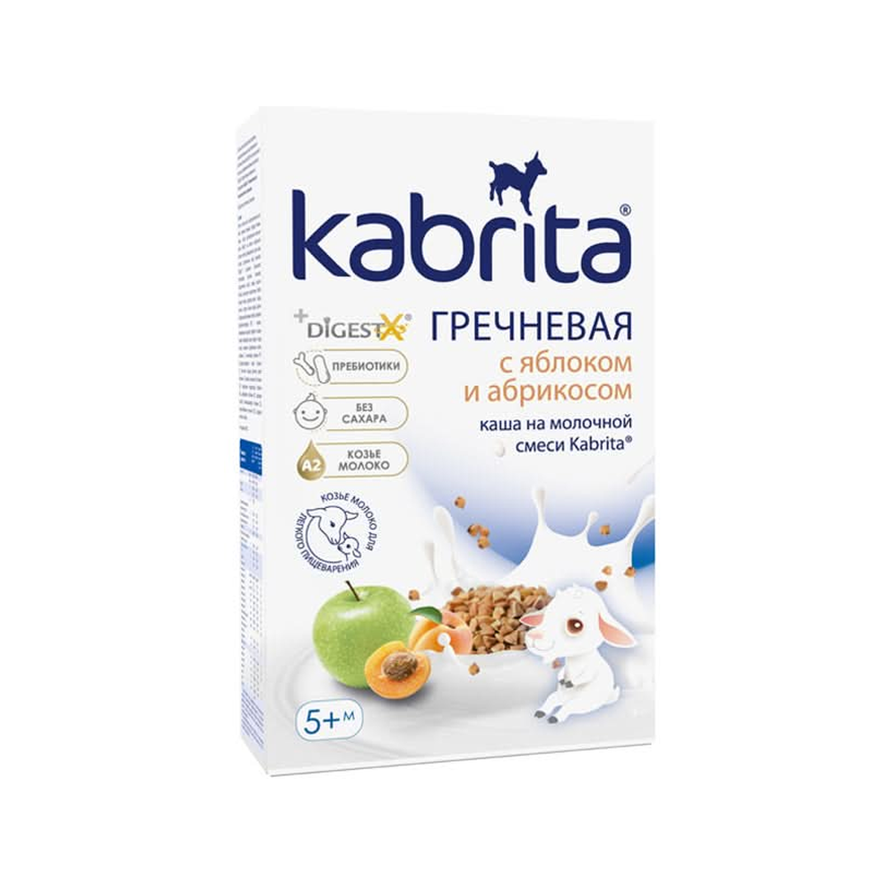 Kabrita Buckwheat Cereal with Apple and Apricot With Goat Milk 180 g - Organic Shop USA