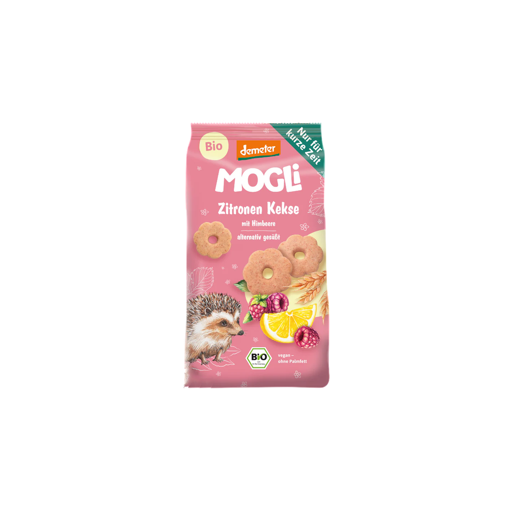 Mogli Organic Lemon Biscuits with Raspberry 125 g - Organic Shop USA