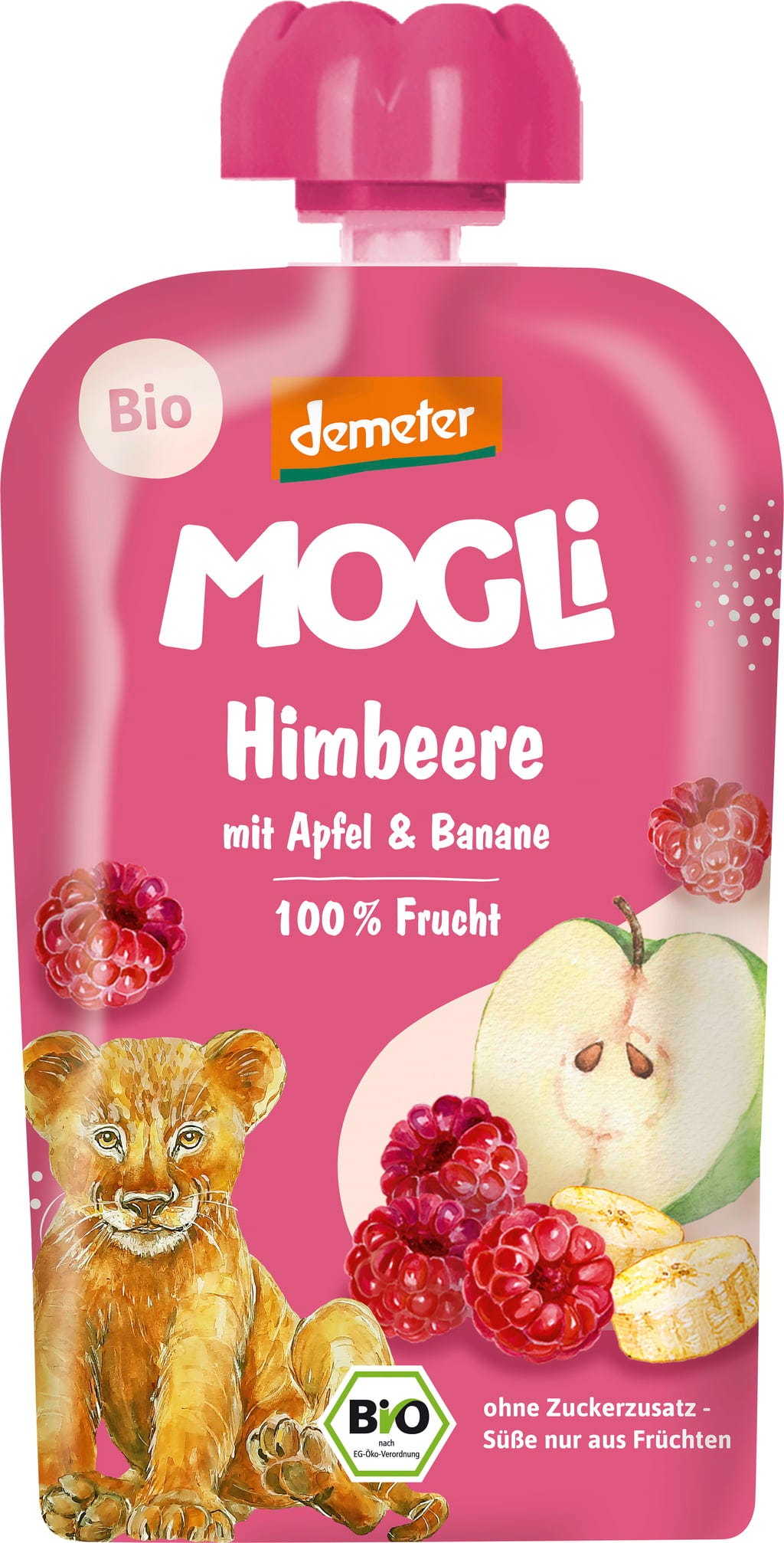 Mogli Organic Pouch Raspberry Apple 120 g
