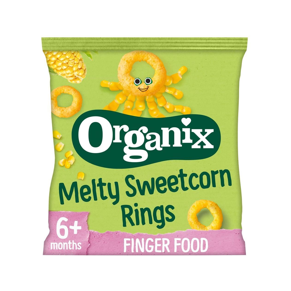 Organix Melty Sweetcorn Rings 20 g - Organic Shop USA