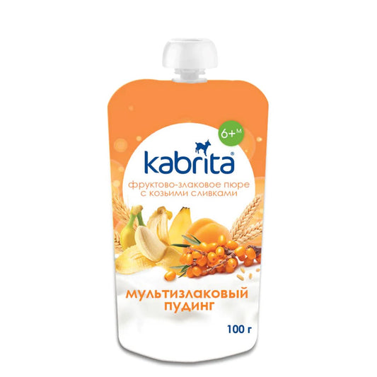 Kabrita Multi-Grain Pudding Sea Buckthorn 100g