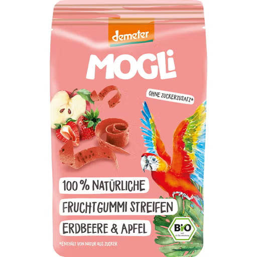 Mogli Organic Fruit Stripes Strawberry & Apple 25 g