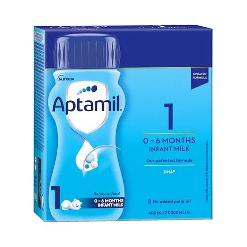 Aptamil 1 Ready To Drink Infant Milk 400 ml 2 x 200 ml (UK)