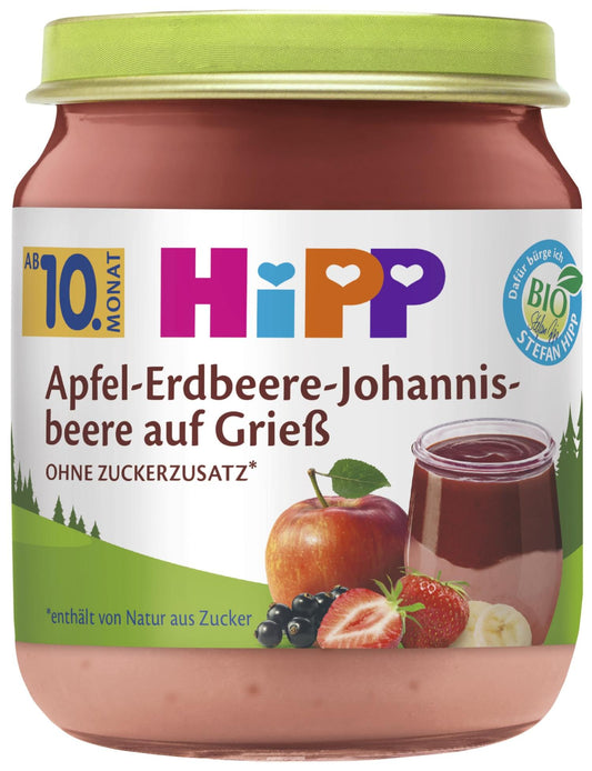 HiPP Semolina with Apples and Red Fruits Puree 200 g