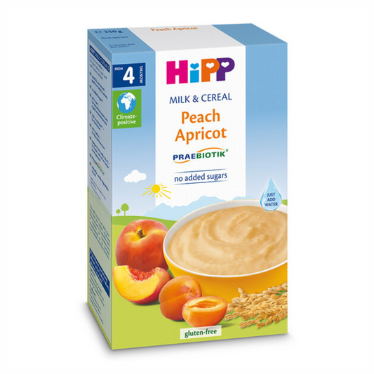 HiPP Peach Apricot Organic Milk & Cereal 250 g