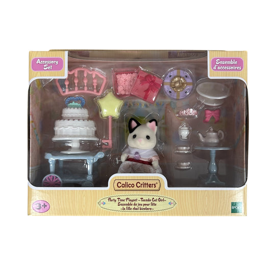 Calico Critters Party Time Playset - Tuxedo Cat Girl- CC1975