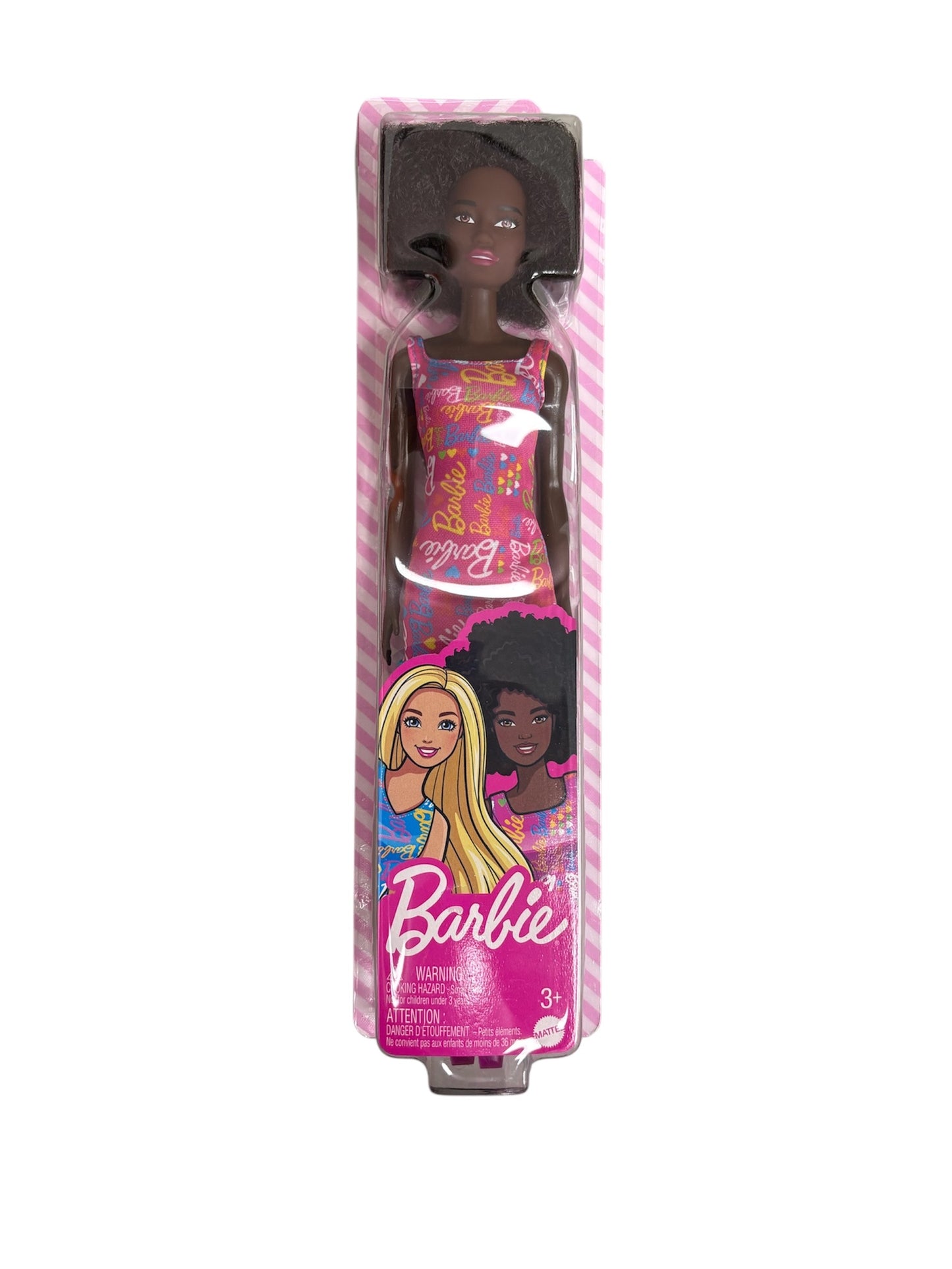 Mattel Barbie Pink Barbie Logo Print Dress Doll HGM58