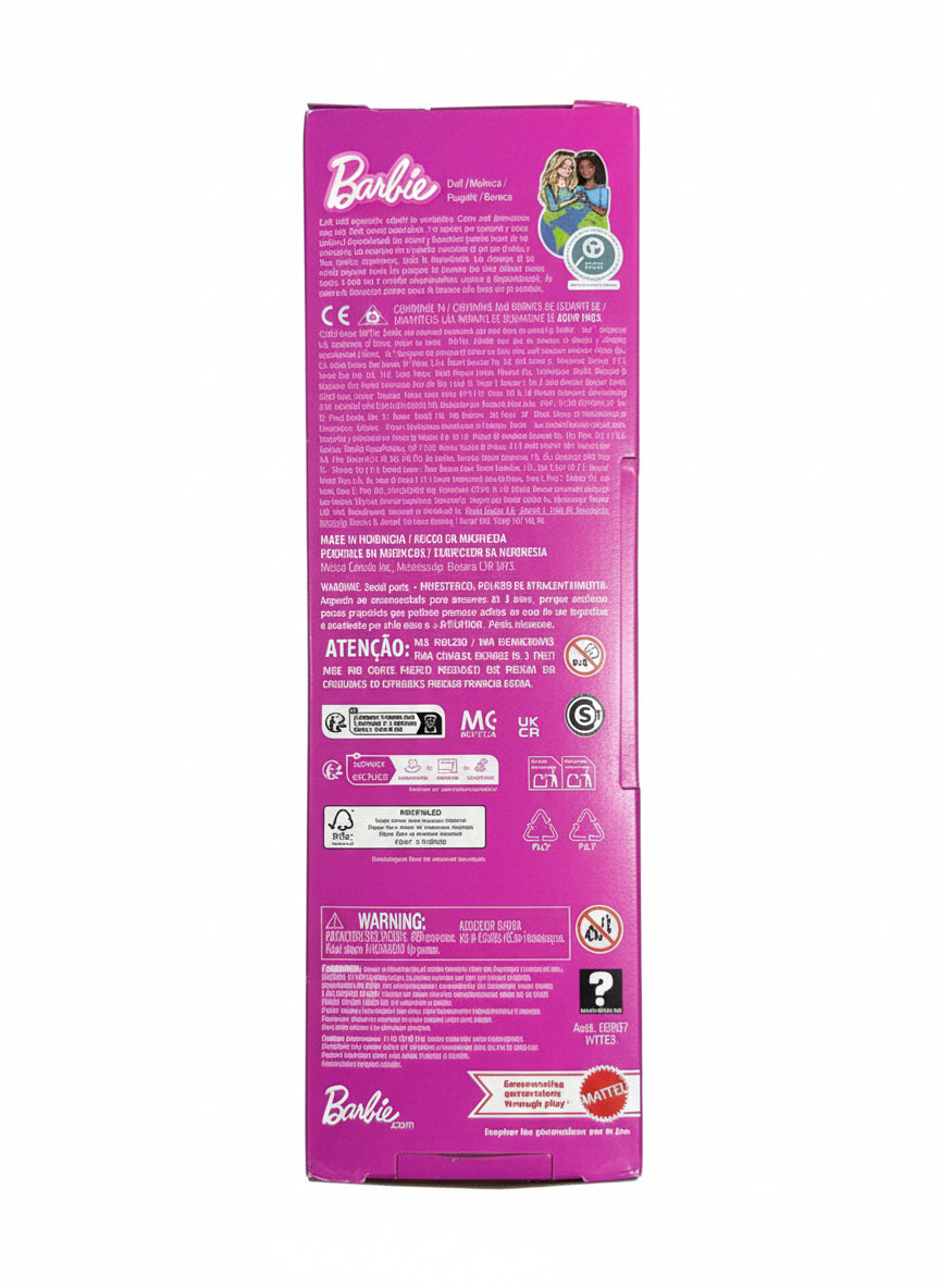 Mattel Barbie Fashionistas Doll Metallic Pink Minidress HYT88