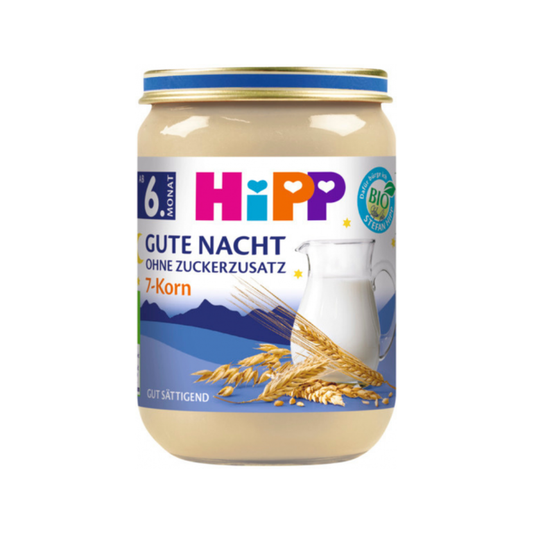 HiPP 7 Grains Porridge with Milk Blank Puree 190 g - Organic Shop USA