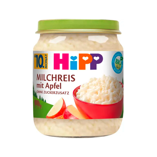 HiPP a Small Confection of Pastry Rice Pudding with a Hint of Apple Puree 200 g - Organic Shop USA