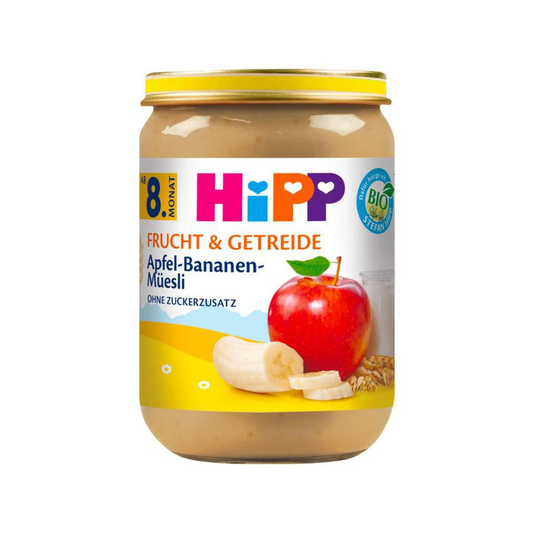 HiPP Apple and Banana with Grain Puree 190 g - Organic Shop USA