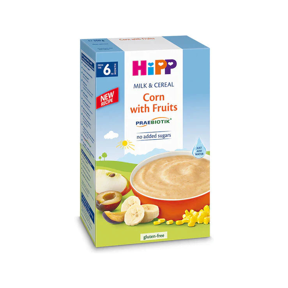 HiPP Corn with Fruit Organic Milk & Cereal 250 g - Organic Shop USA