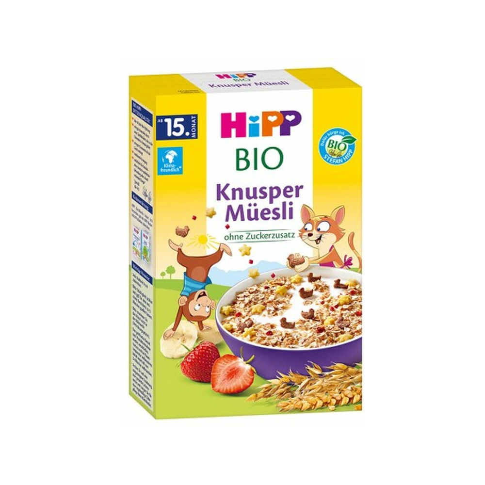 HiPP Crispy Cereal with Bananas and Strawberries 200 g - Organic Shop USA