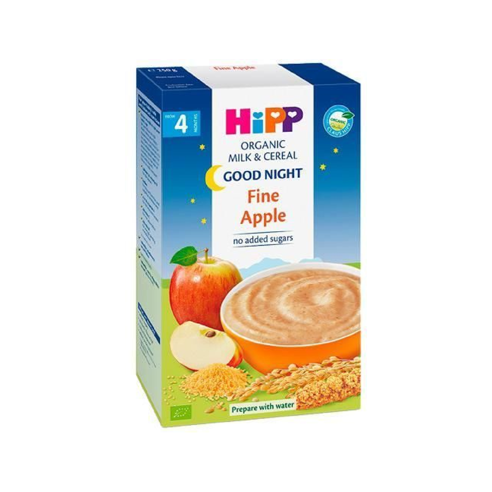 HiPP Good Night Fine Apple Organic Milk & Cereal 250 g - Organic Shop USA