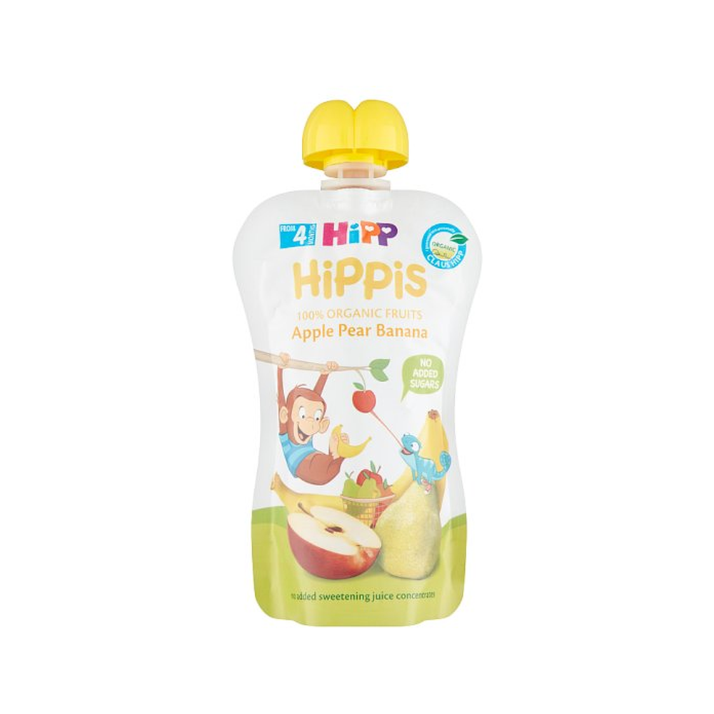 HiPP Hippis Apple Pear Banana Puree 100 g - Organic Shop USA