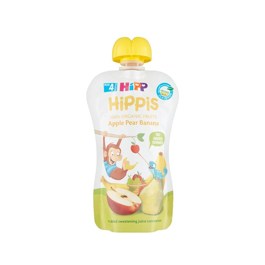 HiPP Hippis Apple Pear Banana Puree 100 g - Organic Shop USA