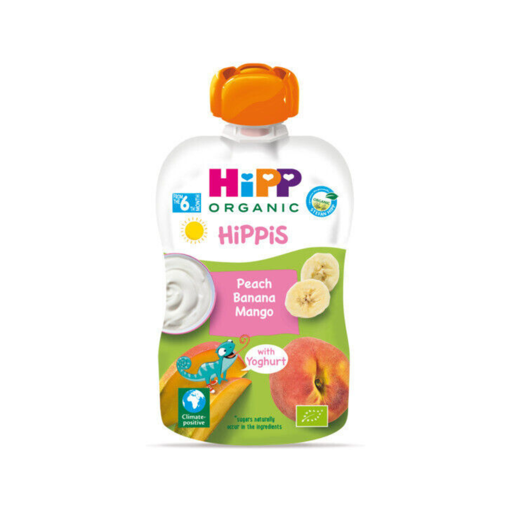 HiPP Hippis Peach Banana Mango with Yoghurt 100 g - Organic Shop USA
