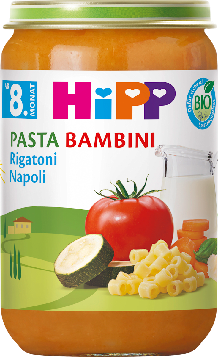 HiPP Pasta Bambini Rigatoni Napoli Puree 220 g