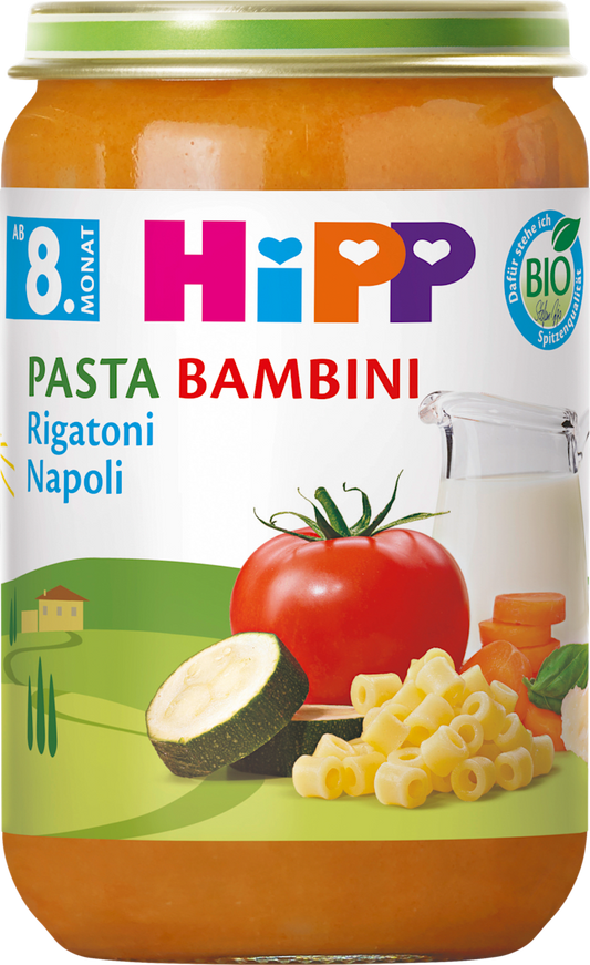 HiPP Pasta Bambini Rigatoni Napoli Puree 220 g