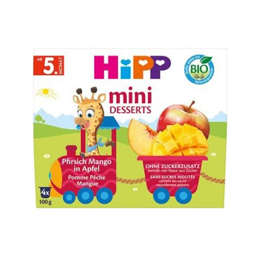 HiPP Mini Desserts in a Cup Peach in Apple Mango (4 x 100 g)