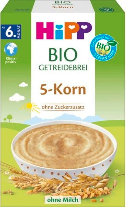 HiPP 5-Grain Organic Baby Cereal 200 g (DA30405) DE