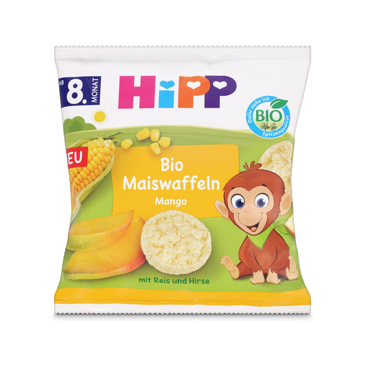 HiPP Organic Corn Waffles Mango 23 g - Organic Shop USA