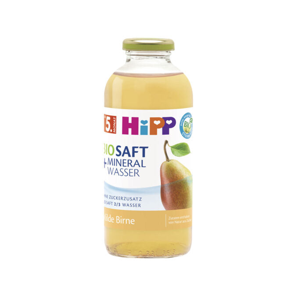 HiPP Organic Mild Pear Juice with Still Mineral Water 500 ml - Organic Shop USA