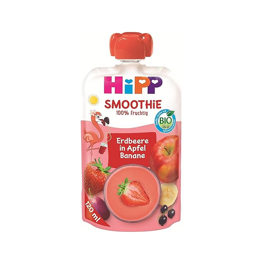 HiPP Organic Smoothie Apple Banana Strawberry with Oat 120 ml - Organic Shop USA