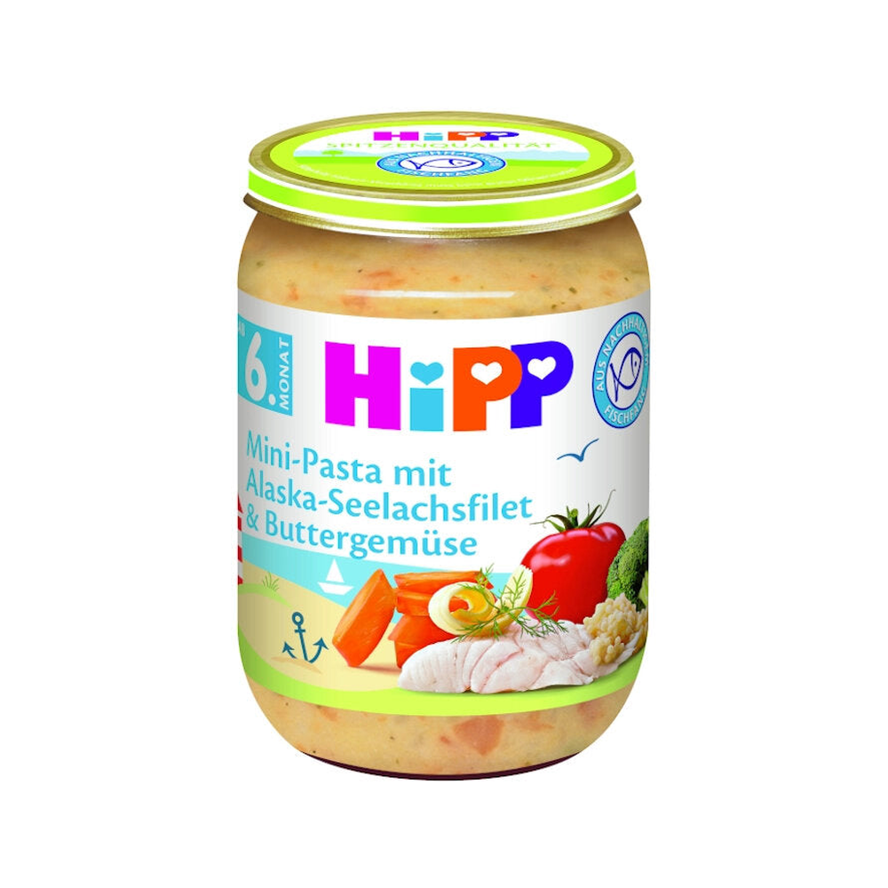 HiPP Pasta with Alaskan Cod and Vegetables Puree 190 g - Organic Shop USA