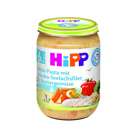 HiPP Pasta with Alaskan Cod and Vegetables Puree 190 g - Organic Shop USA