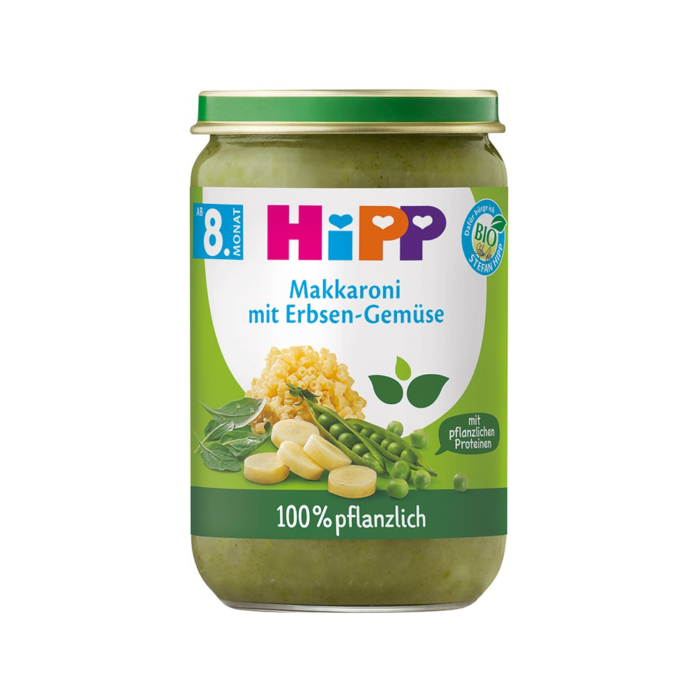 HiPP Pasta with Peas and Vegetables Puree 220 g - Organic Shop USA