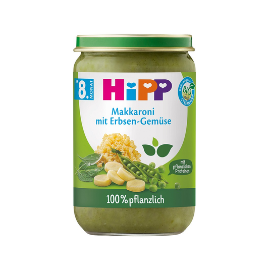 HiPP Pasta with Peas and Vegetables Puree 220 g - Organic Shop USA