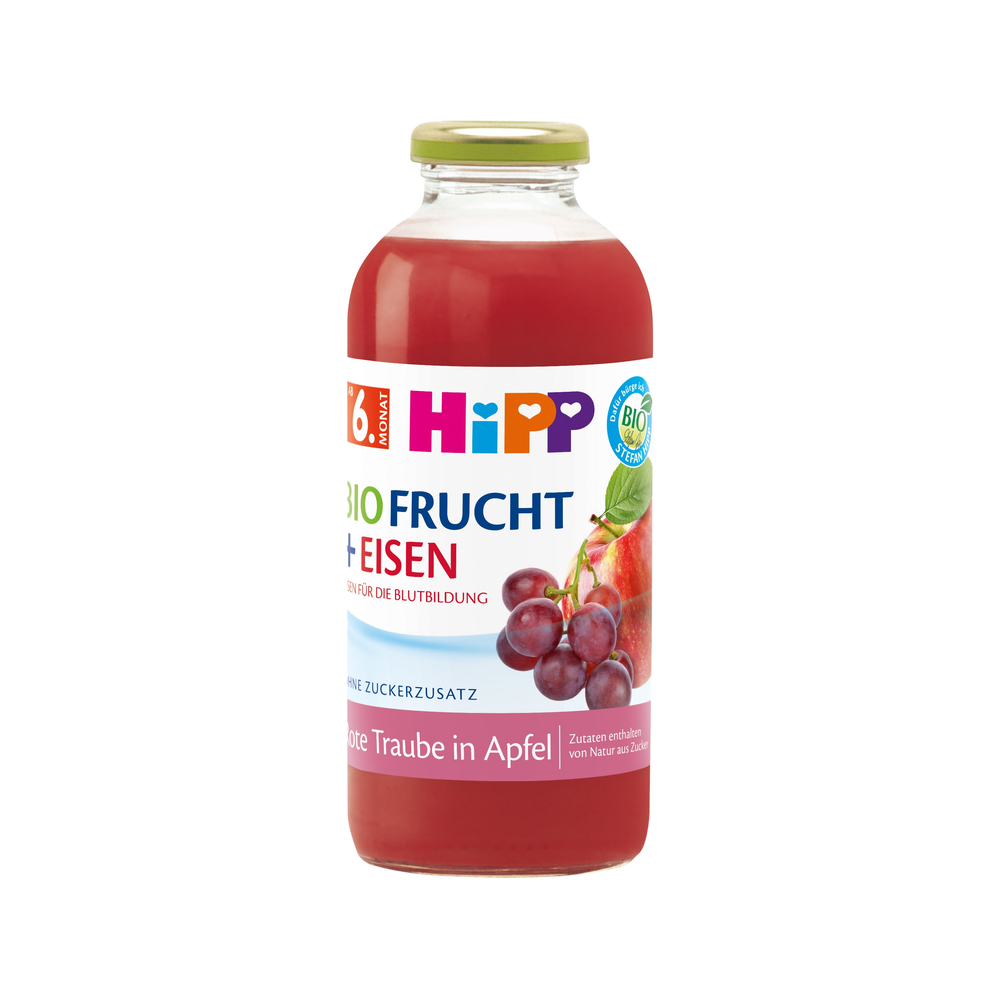 HiPP Red Grape in Apple with Iron Juice Drink 500 ml - Organic Shop USA