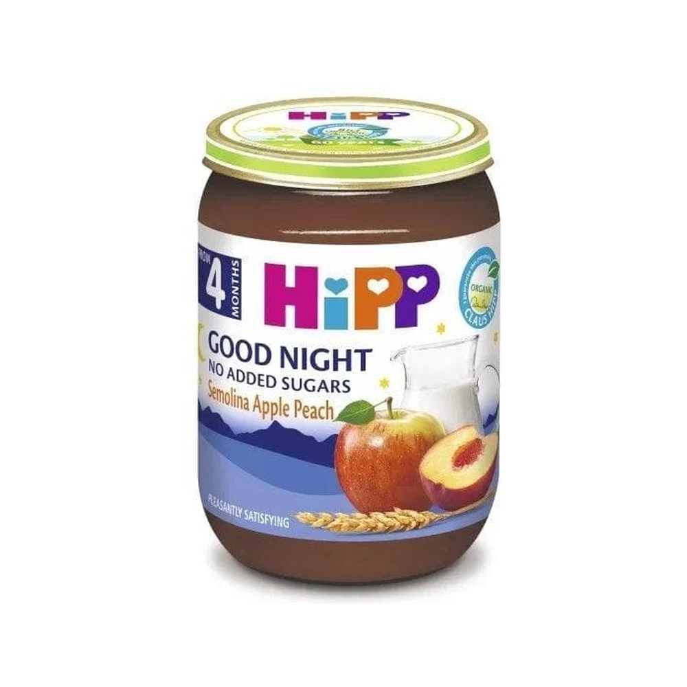 HiPP Semolina Apple Peach Milk Puree 190 g - Organic Shop USA