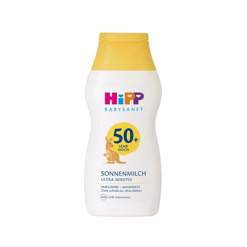 HiPP Sun Protection Lotion SPF50+, Ultra Sensitive, From Birth 200 ml (90800) - Organic Shop USA