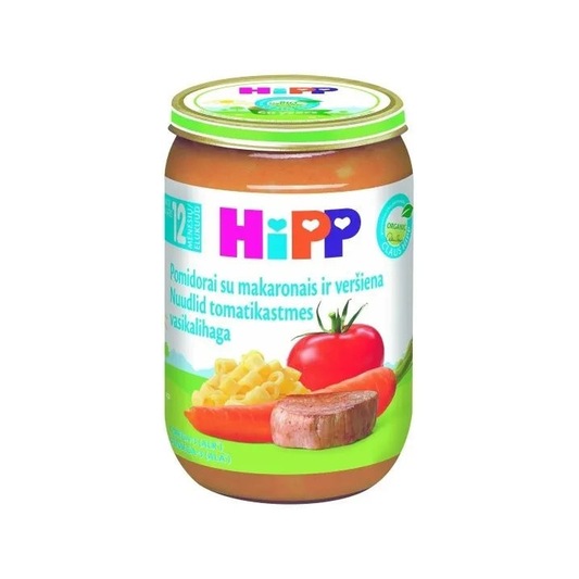 HiPP Tomatoes with Pasta and Veal Puree 220 g - Organic Shop USA