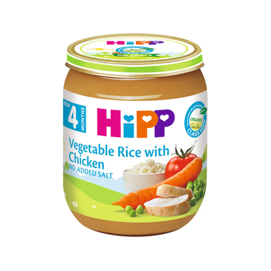 HiPP Vegetables with Rice and Chicken Puree 190 g - Organic Shop USA