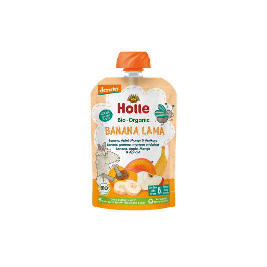 Holle Banana Lama - Pouch Banana, Apple, Mango & Apricot 100 g - Organic Shop USA